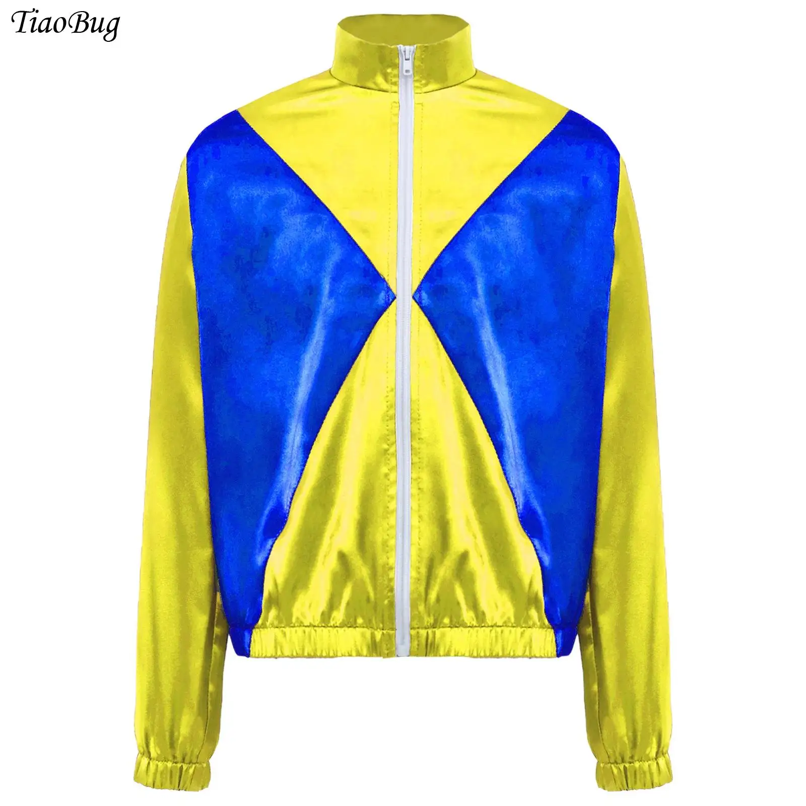 Boys Horse Rider Cosplay Jacket Color Block Long Sleeve Zipper Circus Satin Coat Outwear Halloween Equestrian Training Costumes
Boys Horse Rider Cosplay Jacket Color Block Long Sleeve Zipper Circus Satin Coat Outwear Halloween Equestrian Training Costumes