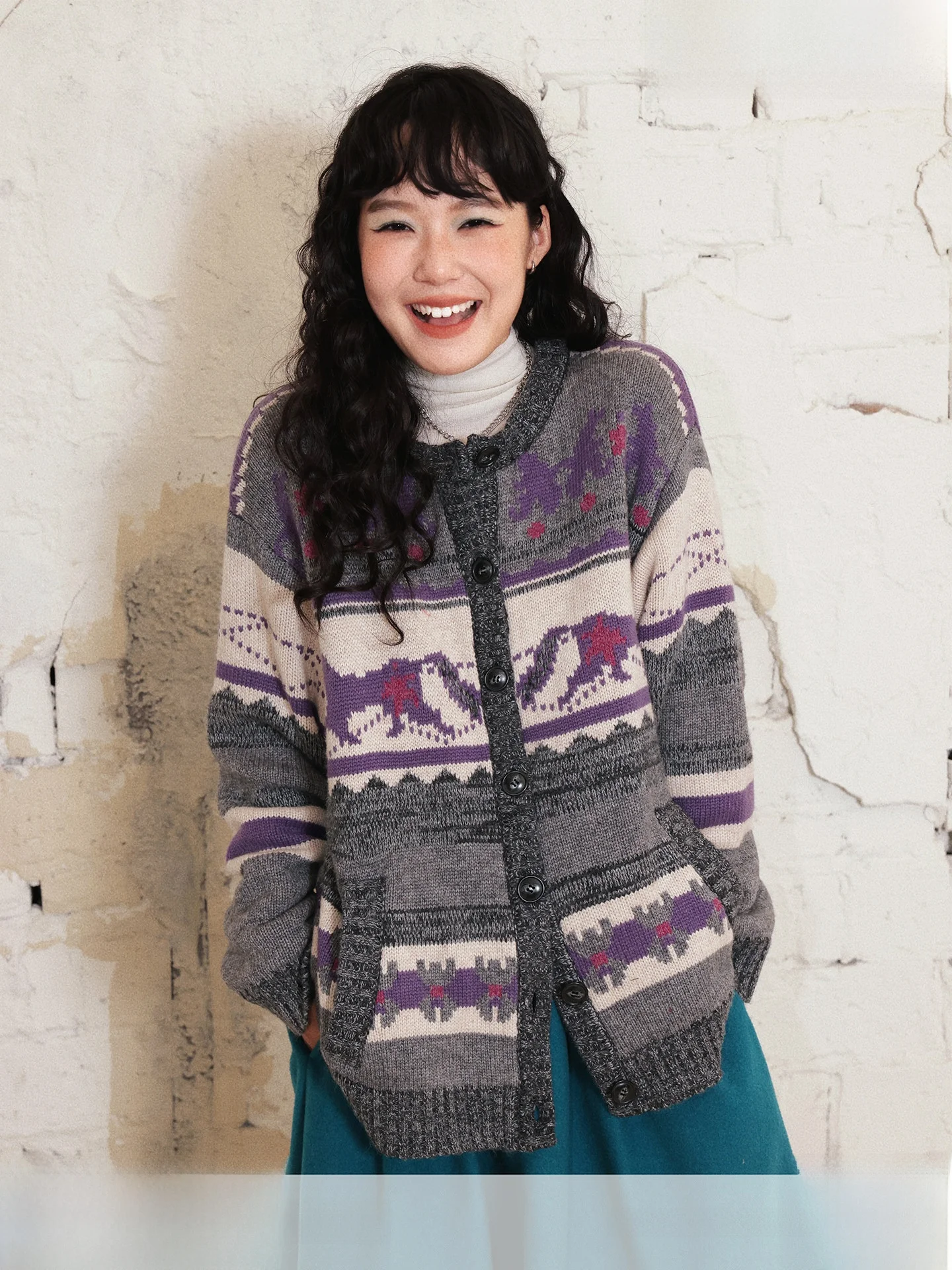 Chtry Girl Loose Knitted Sweater Women's Top Coat Vintage Ele Sle Long Sve round Ne Button Front Cardigan
Chtry Girl Loose Knitted Sweater Women's Top Coat Vintage Ele Sle Long Sve round Ne Button Front Cardigan