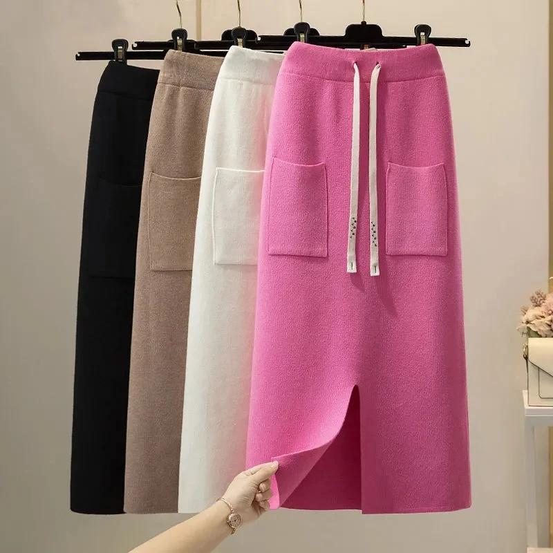 2023Plain Knitted Skirts Split High Waist Elastic Y2k Jupe A-line Mujer Faldas Long Bust Skirt Casual Women Clothes Dropshipping
2023Plain Knitted Skirts Split High Waist Elastic Y2k Jupe A-line Mujer Faldas Long Bust Skirt Casual Women Clothes Dropshipping