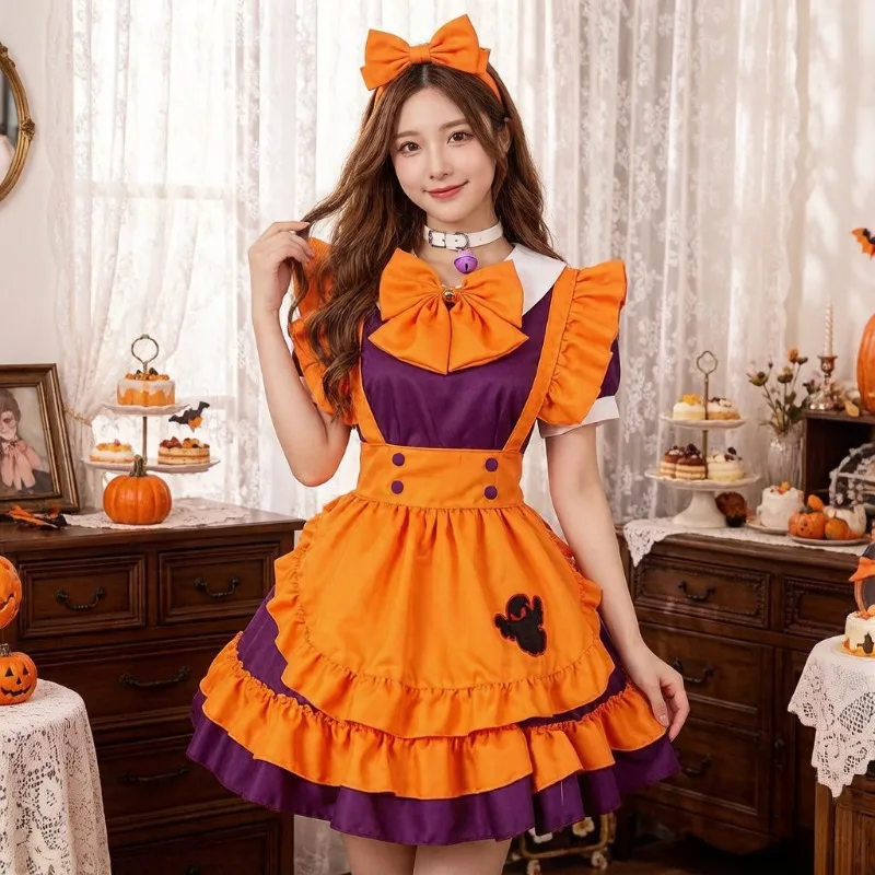 Halloween Lolita Dress, Anime Maid Outfit, Cafe Work Uniform, Maid Cosplay Costume, Classic Style For Festival Party Role Play
Halloween Lolita Dress, Anime Maid Outfit, Cafe Work Uniform, Maid Cosplay Costume, Classic Style For Festival Party Role Play