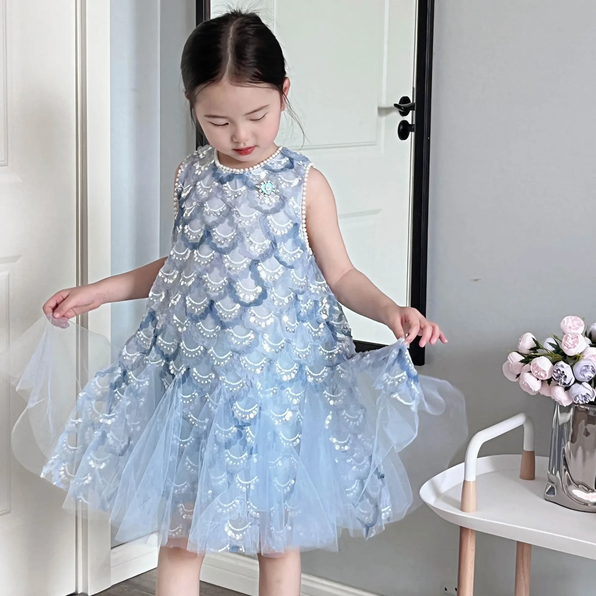 Girl Dress 2024 Summer Kids Girls Princess Dress Baby Girl Cute Fashion Dress Pearl Baby Girls Sundress Skirts
Girl Dress 2024 Summer Kids Girls Princess Dress Baby Girl Cute Fashion Dress Pearl Baby Girls Sundress Skirts