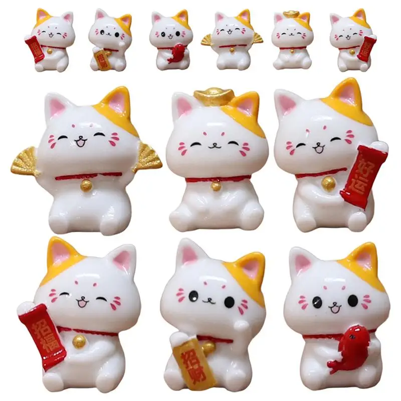 12Pcs Miniature Cat Figurine Realistic Fortune Cat Figurines Toys Cat Micro Landscape Ornament Micro Landscape Decor Ornament
12Pcs Miniature Cat Figurine Realistic Fortune Cat Figurines Toys Cat Micro Landscape Ornament Micro Landscape Decor Ornament