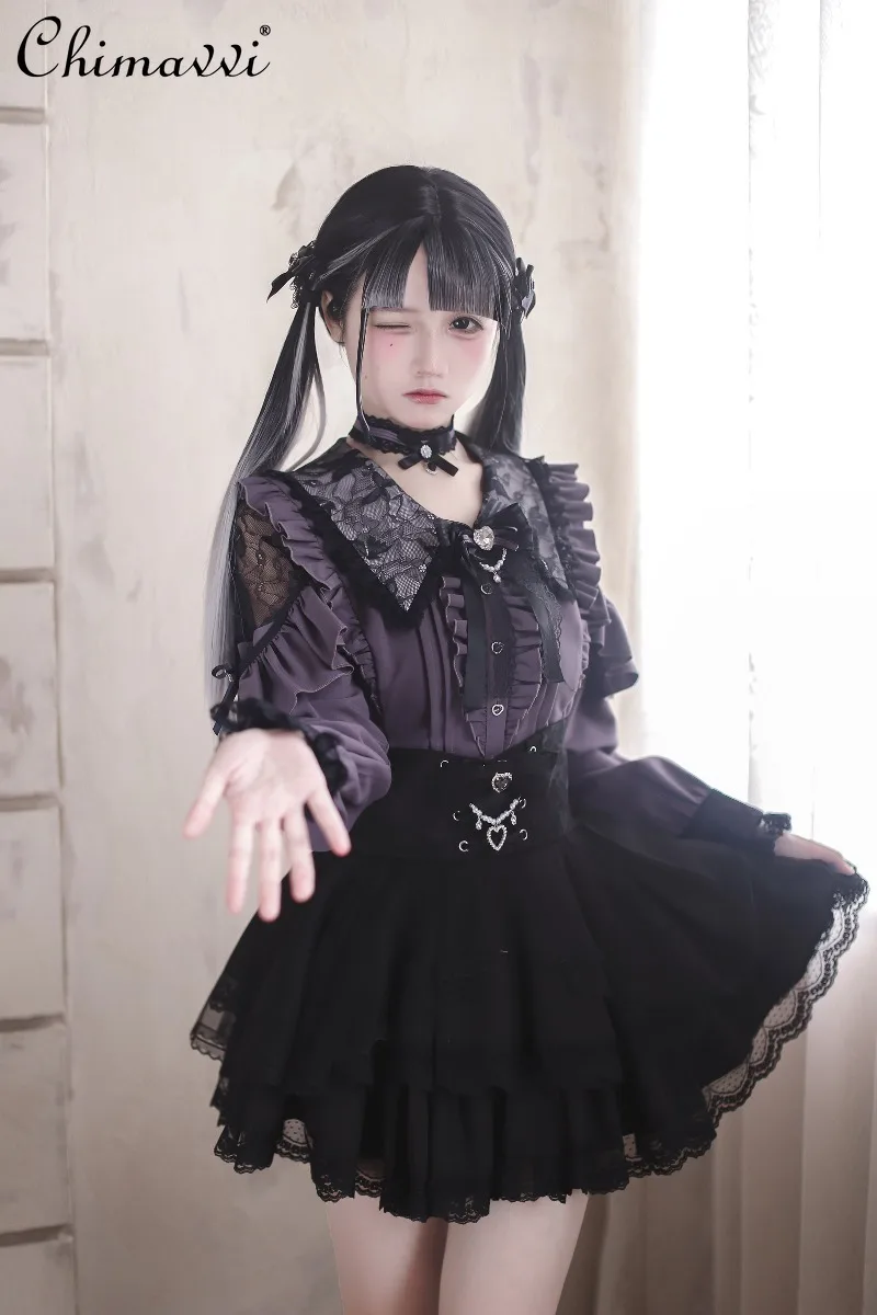 Original Japanese Subculture Lace Top and Skirt Lolita 2 Piece Set 2026 Spring Sweet Girls Long Sleeve Shirt High Waist Skirt
Original Japanese Subculture Lace Top and Skirt Lolita 2 Piece Set 2026 Spring Sweet Girls Long Sleeve Shirt High Waist Skirt