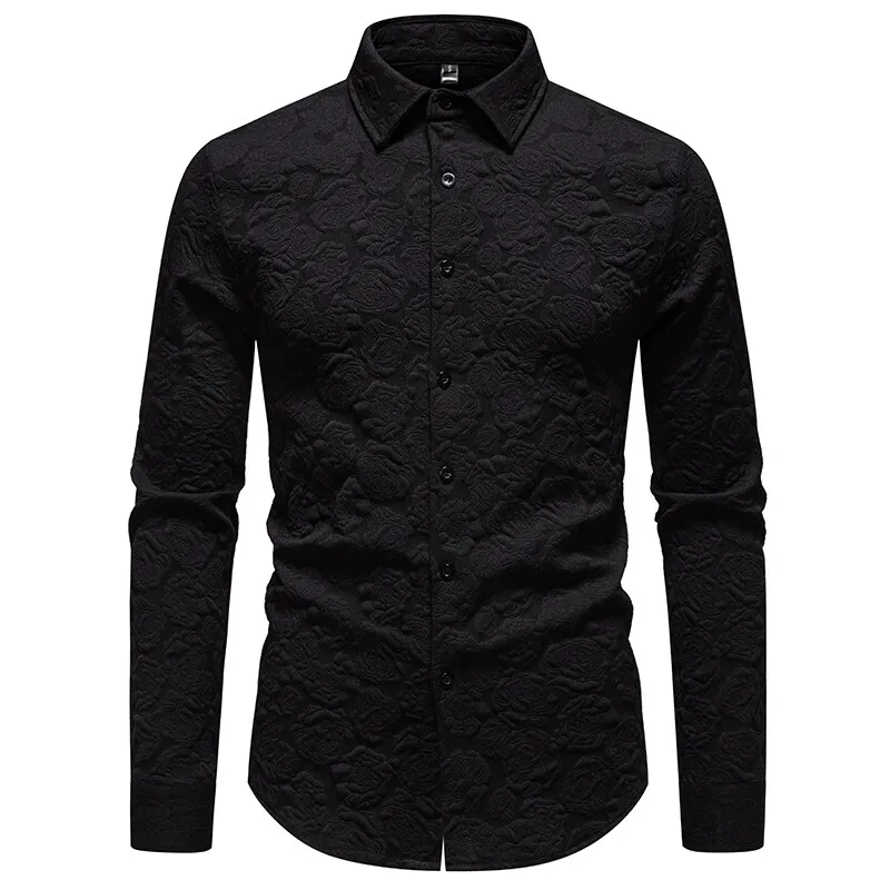 New Fashion Embossed Fabric Design Men's Long Sleeve Shirt Spring Casual Solid Business Office Shirts Male Party Nightclub Shirt
New Fashion Embossed Fabric Design Men's Long Sleeve Shirt Spring Casual Solid Business Office Shirts Male Party Nightclub Shirt