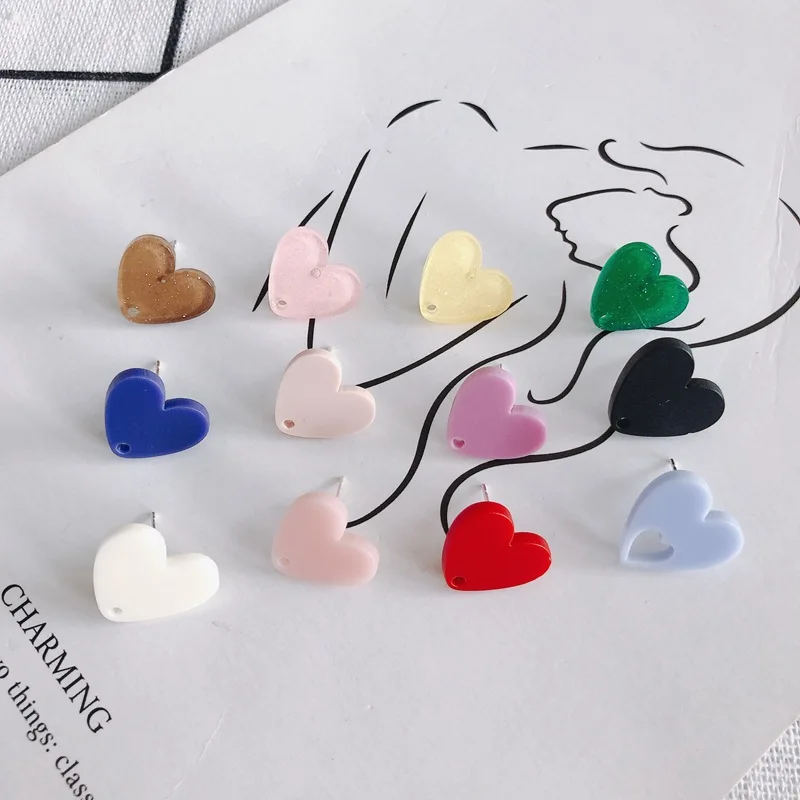 10pcs Love Shape Earrings Base Acrylic Earrings Connectors Earrings Hooks DIY Stud Earrings for Jewelry Making Findings
10pcs Love Shape Earrings Base Acrylic Earrings Connectors Earrings Hooks DIY Stud Earrings for Jewelry Making Findings