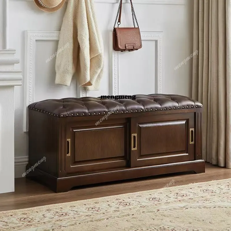 American shoe change stool can sit shoe cabinet shoe stool solid wood multi-functional entry door entrance storage
American shoe change stool can sit shoe cabinet shoe stool solid wood multi-functional entry door entrance storage