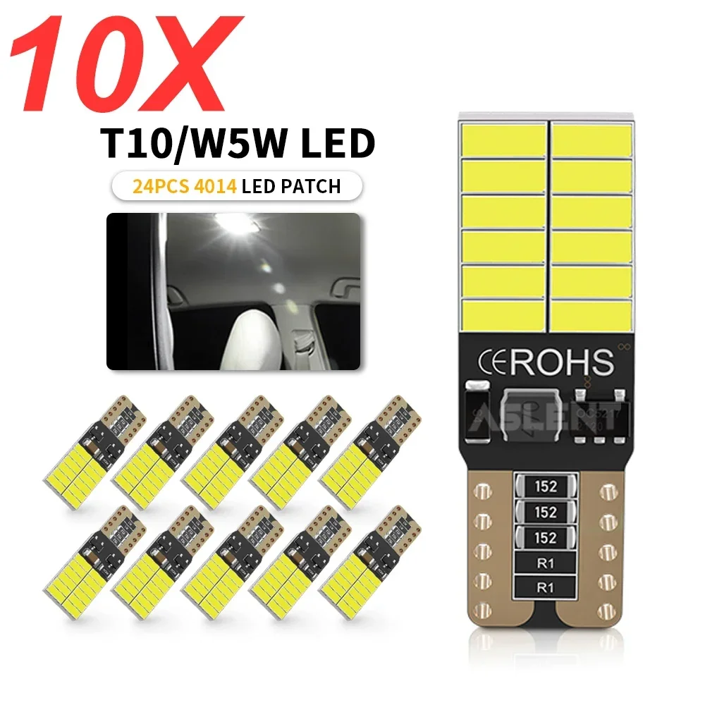 10 PCS Car LED Signal Light T10 W5W Bulb CANBUS 12V 6000K White Auto Interior Dome Reading Door Maps Trunk License Plate Lamps
10 PCS Car LED Signal Light T10 W5W Bulb CANBUS 12V 6000K White Auto Interior Dome Reading Door Maps Trunk License Plate Lamps