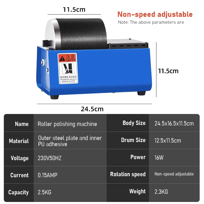 230V Anti-collision Rubber Barrel Grinder Rubber Drum Polishing Machine for Gold Silver Jewelry Jade Metal Stationery
230V Anti-collision Rubber Barrel Grinder Rubber Drum Polishing Machine for Gold Silver Jewelry Jade Metal Stationery
