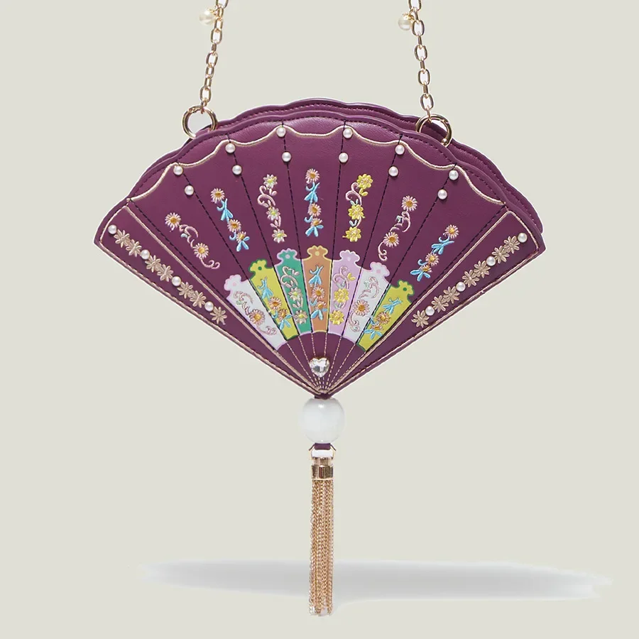 Creative National Fan Shape Women Shoulder Bags Designer Brands Tassel Pearls Crossbody Bag Funny Chic Small Purse For Girl 2022
Creative National Fan Shape Women Shoulder Bags Designer Brands Tassel Pearls Crossbody Bag Funny Chic Small Purse For Girl 2022