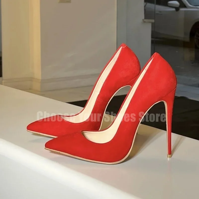 2025 Newest Women Red Suede High Heel Shoes Sexy Pointed Toe 12/10cm Thin Heels Shoe Fashion Runway Stiletto Heels
2025 Newest Women Red Suede High Heel Shoes Sexy Pointed Toe 12/10cm Thin Heels Shoe Fashion Runway Stiletto Heels