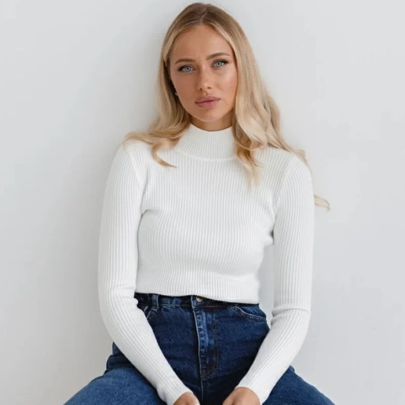 Свитер с полувысоким воротником, женский европейский и американский минималистичный стиль, новый облегающий вязаный базовый свитер осень-зима 2025 года.
Свитер с полувысоким воротником, женский европейский и американский минималистичный стиль, новый облегающий вязаный базовый свитер осень-зима 2025 года.