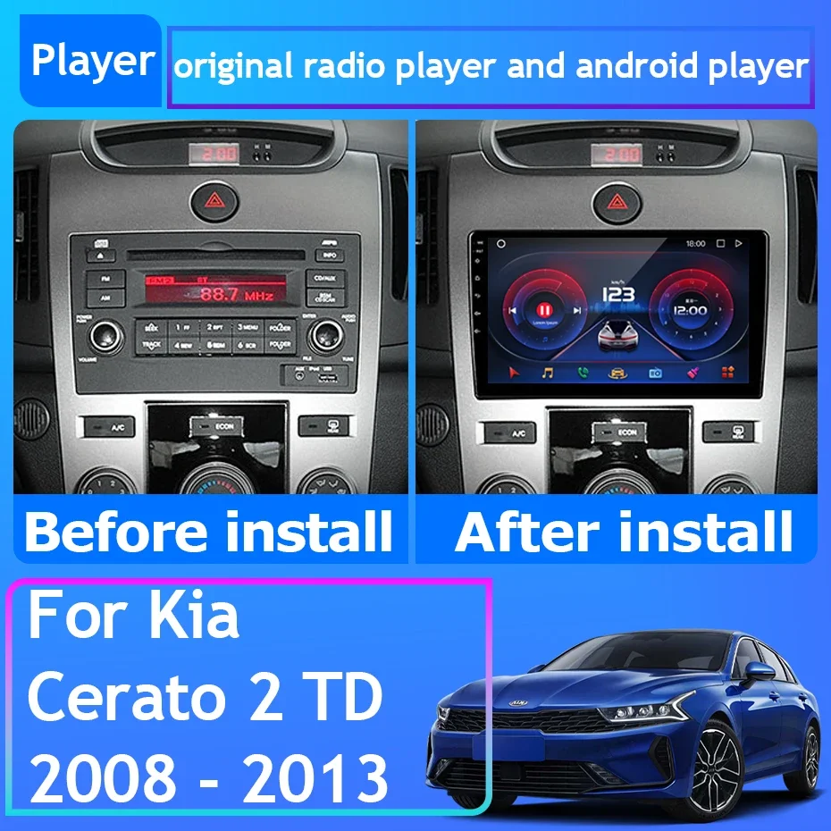 For Kia Cerato 2 TD 2008 - 2013 Car Radio Carplay Navigation GPS Android Auto Multimedia Player Stereo No 2din 4G Wifi
For Kia Cerato 2 TD 2008 - 2013 Car Radio Carplay Navigation GPS Android Auto Multimedia Player Stereo No 2din 4G Wifi