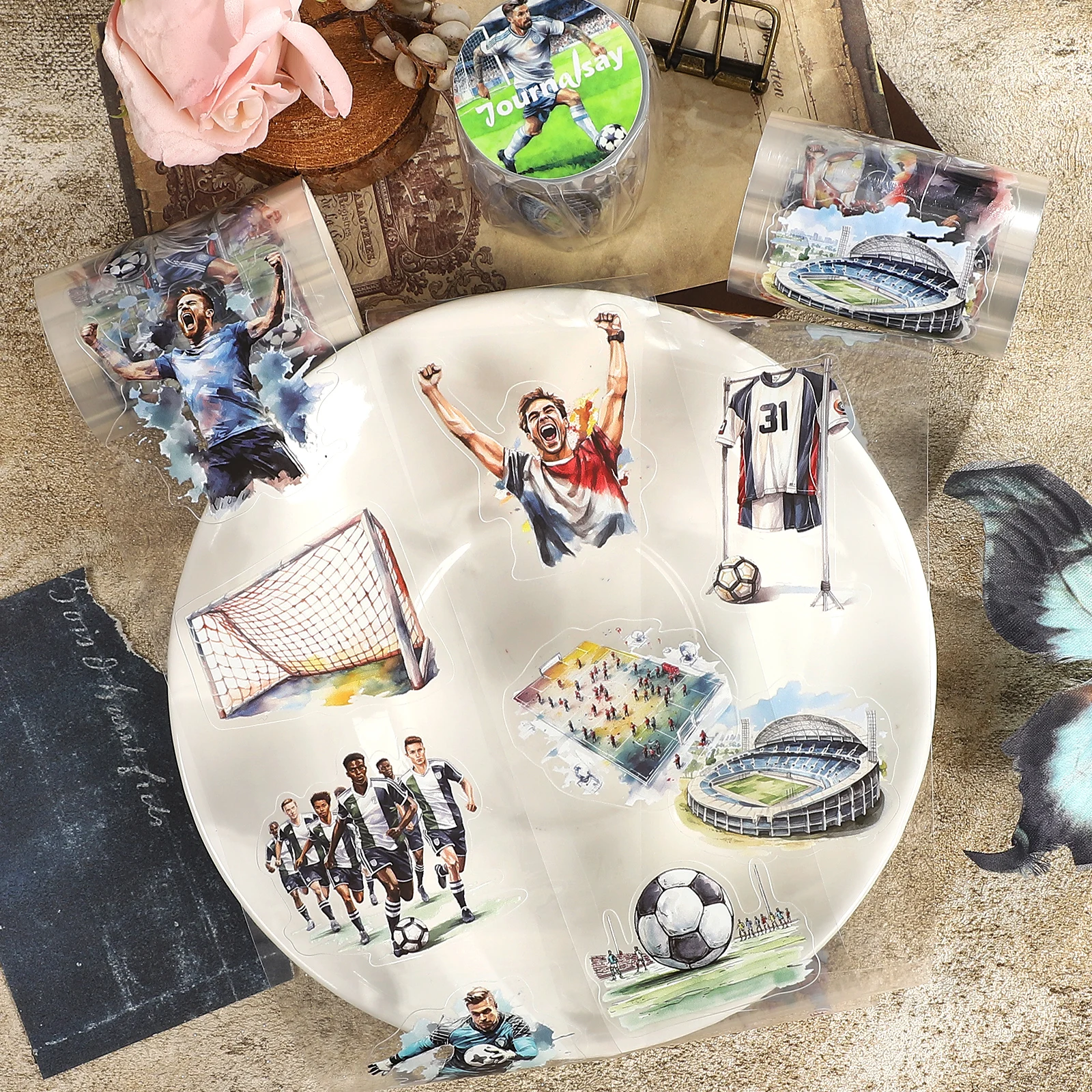 60 мм * 200 см винтажный футболист пейзаж ПЭТ лента креативный DIY журнал материал коллаж канцелярские принадлежности для скрапбукинга
60 мм * 200 см винтажный футболист пейзаж ПЭТ лента креативный DIY журнал материал коллаж канцелярские принадлежности для скрапбукинга