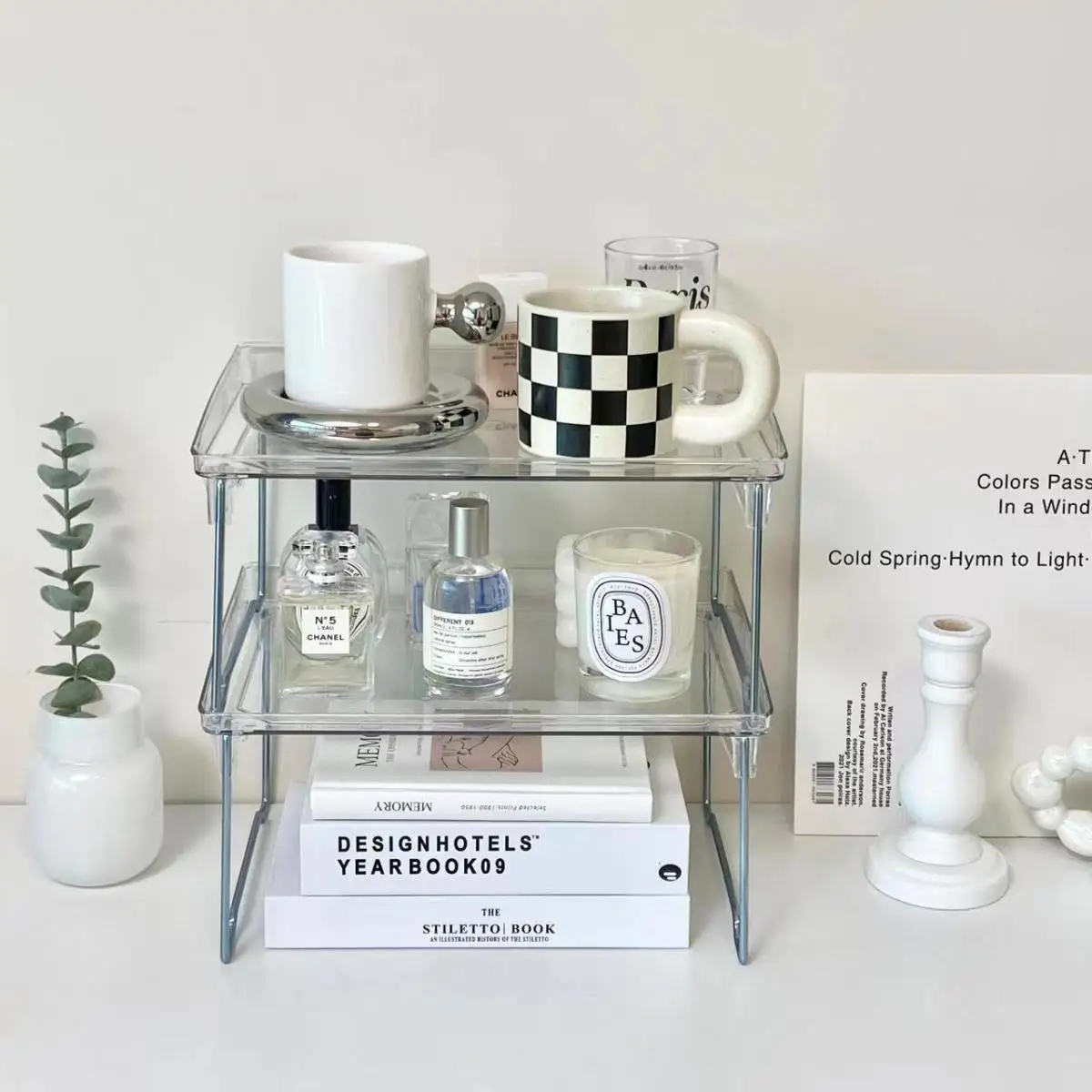 Double-layer Transparent Desktop Shelf Acrylic Cup Holder Foldable Kitchen Bathroom Toiletries and Sundries Shelf
Double-layer Transparent Desktop Shelf Acrylic Cup Holder Foldable Kitchen Bathroom Toiletries and Sundries Shelf