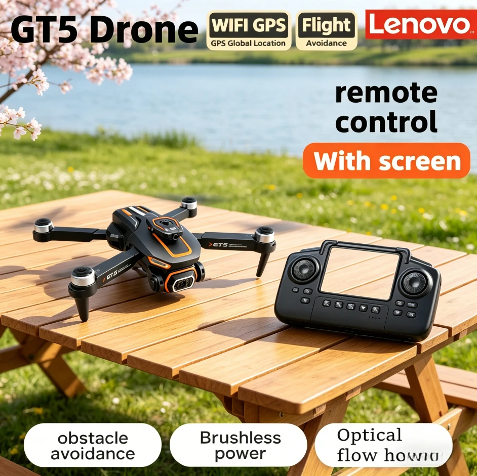 Lenovo GT5 Mini Drone 8K HD 4K Professional Camera RC with screen Brushless Optical flow Quadcopter Obstacle Avoidance toys
Lenovo GT5 Mini Drone 8K HD 4K Professional Camera RC with screen Brushless Optical flow Quadcopter Obstacle Avoidance toys