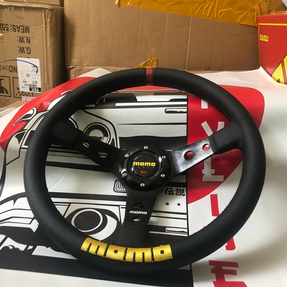 JDM Deep 14Inch Racing MOMO Steering Wheel Car Drift Game Real Leather MOMO Steering Wheel Volantes For VW BMW Toyota Honda
JDM Deep 14Inch Racing MOMO Steering Wheel Car Drift Game Real Leather MOMO Steering Wheel Volantes For VW BMW Toyota Honda