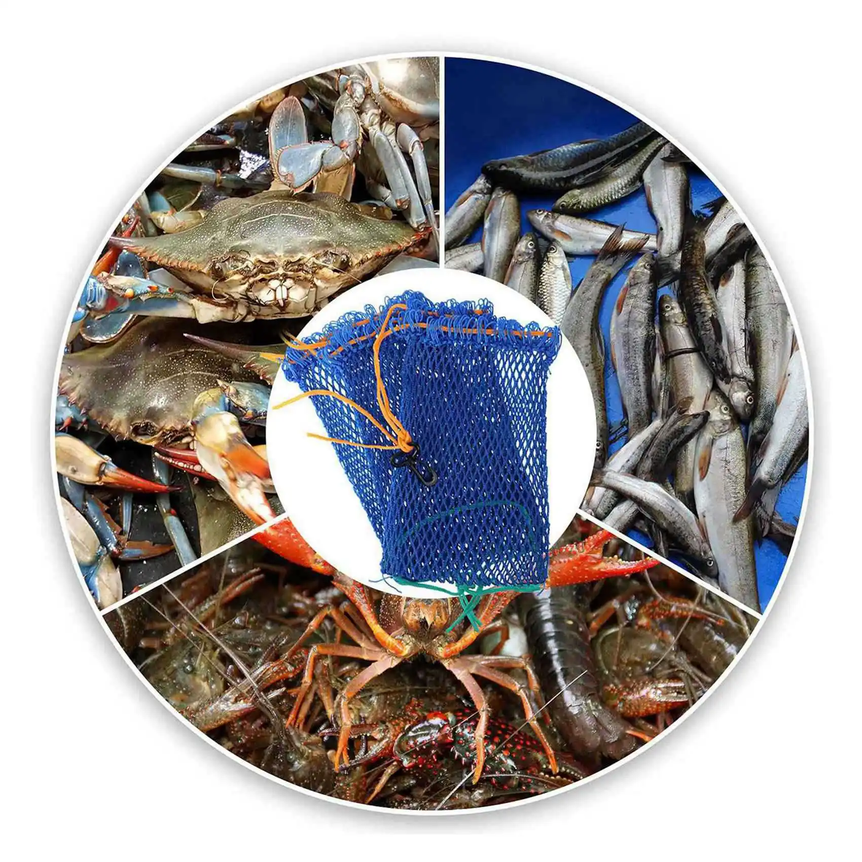 12Pcs Crab Trap Bait Bag With Locker Portable Fish Trap Outdoor Crab Snare Mesh Bait Traps Shrimp Net-AT20
12Pcs Crab Trap Bait Bag With Locker Portable Fish Trap Outdoor Crab Snare Mesh Bait Traps Shrimp Net-AT20