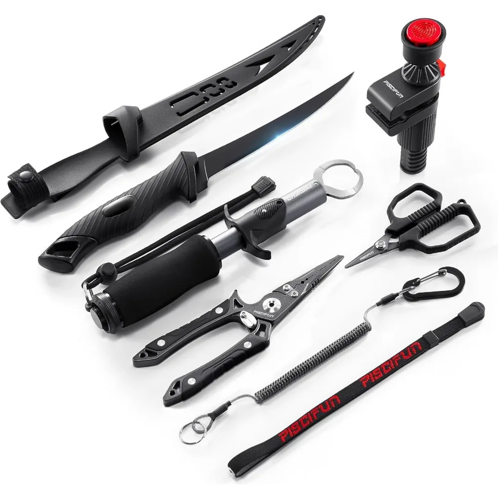 Fishing Tool Kit with Pliers and Lip Gripper Corrosion Resistant Gear for Saltwater Freshwater Practical Gift for Men
Fishing Tool Kit with Pliers and Lip Gripper Corrosion Resistant Gear for Saltwater Freshwater Practical Gift for Men