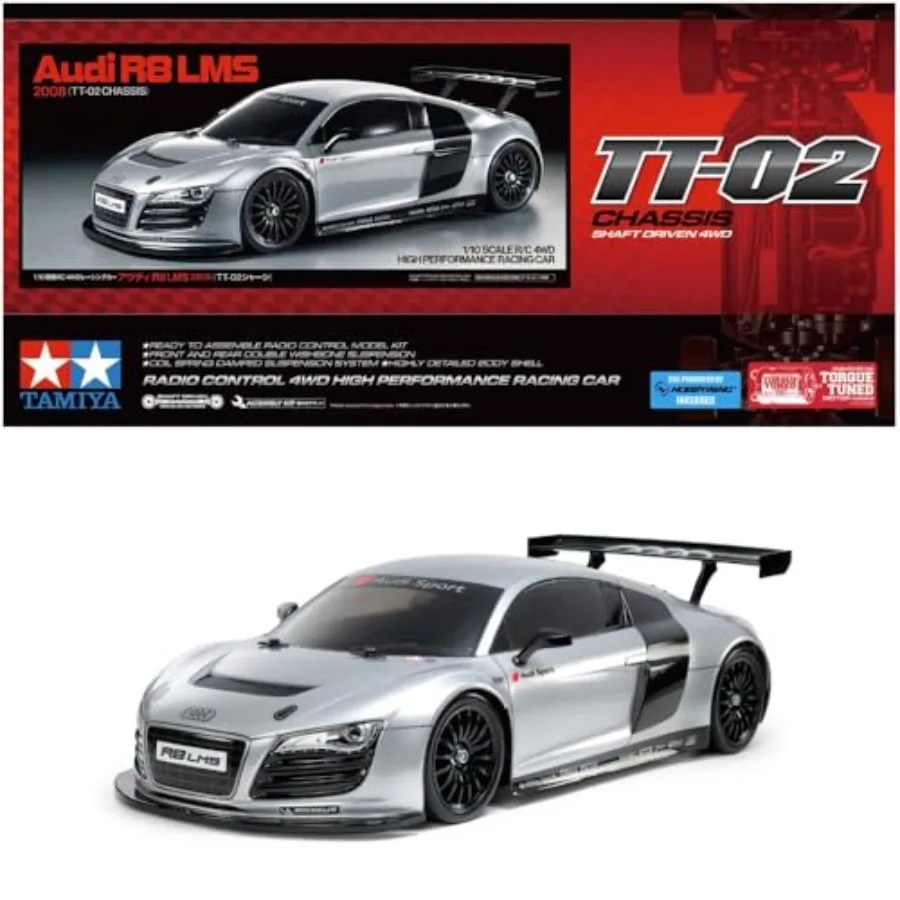 47517 1:10 RC Audi R8 LMS 2008 TT-02 Набор для сборки радиоуправляемой модели автомобиля, неокрашенный, для хобби и творчества
47517 1:10 RC Audi R8 LMS 2008 TT-02 Набор для сборки радиоуправляемой модели автомобиля, неокрашенный, для хобби и творчества