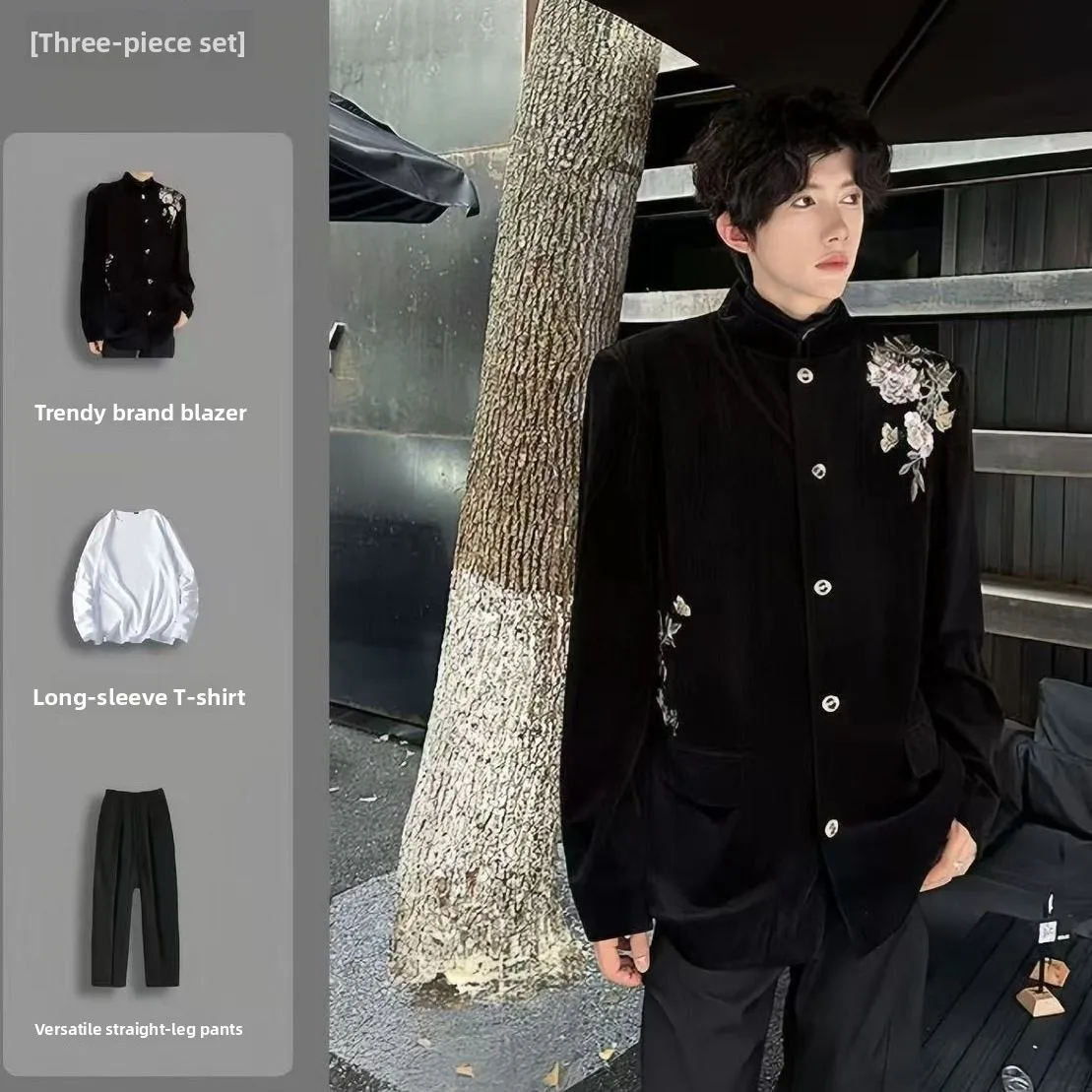 Новый мужской свадебный костюм в китайском стиле с вышивкой пионов, воротником-стойкой, куртка в стиле Тан, верхняя одежда для гостей на свадьбу
Новый мужской свадебный костюм в китайском стиле с вышивкой пионов, воротником-стойкой, куртка в стиле Тан, верхняя одежда для гостей на свадьбу