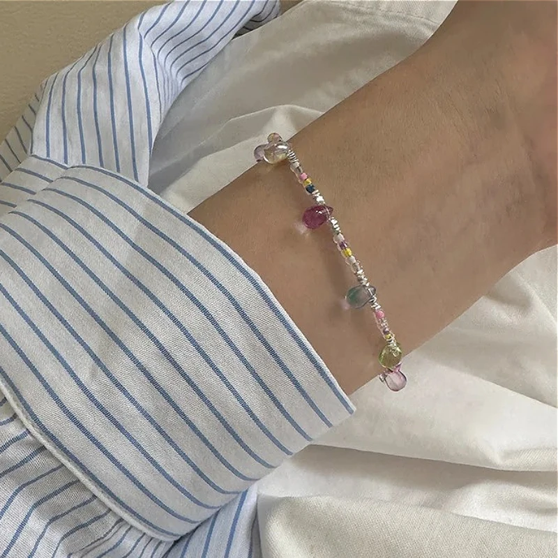 925 Sterling Silver Geometric Chic Colored Water Droplet Beads Bracelet for Women Fine Jewelry Minimalist Accessories Wholesale
925 Sterling Silver Geometric Chic Colored Water Droplet Beads Bracelet for Women Fine Jewelry Minimalist Accessories Wholesale