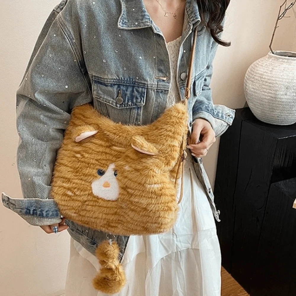 Portable Animal Cat Backpack Zipper Shoulder Bag Furry School Bag Crossbody Bag Large Capacity Cartoon Daypack Children
Portable Animal Cat Backpack Zipper Shoulder Bag Furry School Bag Crossbody Bag Large Capacity Cartoon Daypack Children