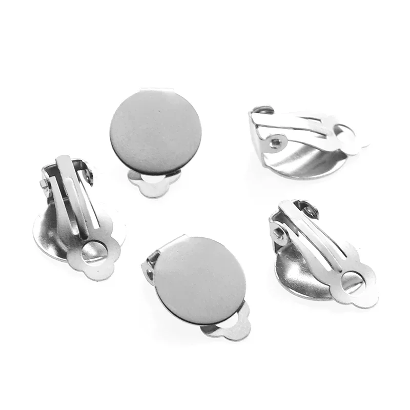 10pcs/lot Stainless Steel Round Flat Bezel Tray Earrings Clips 8 10 12 14mm Blank Earring Setting Components for DIY Making
10pcs/lot Stainless Steel Round Flat Bezel Tray Earrings Clips 8 10 12 14mm Blank Earring Setting Components for DIY Making