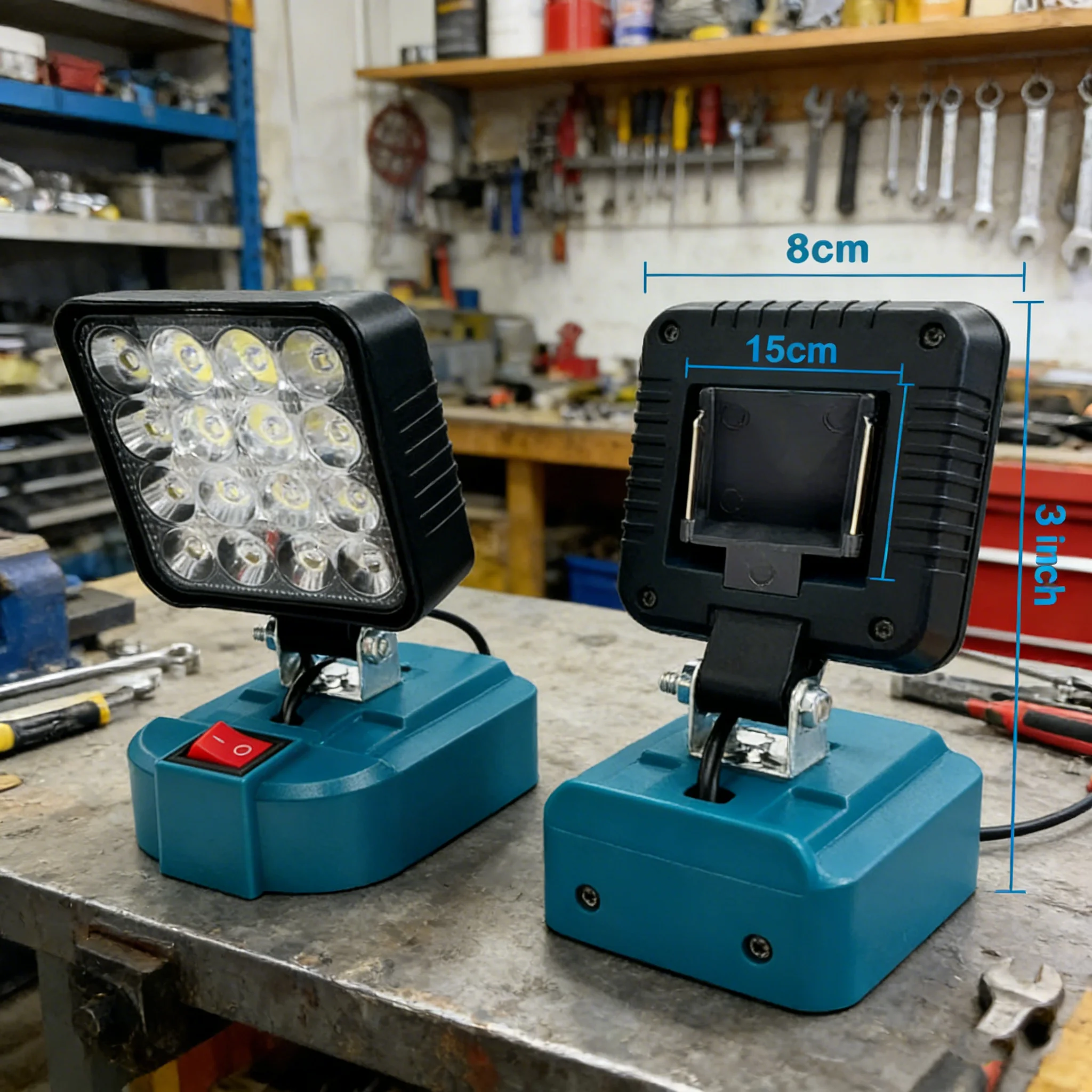 8 inch LED Work Light For Makita lamp l14.4V-18V linterna led recargable Outdoor Flashlight Camping Emergency Light(No Battery)
8 inch LED Work Light For Makita lamp l14.4V-18V linterna led recargable Outdoor Flashlight Camping Emergency Light(No Battery)