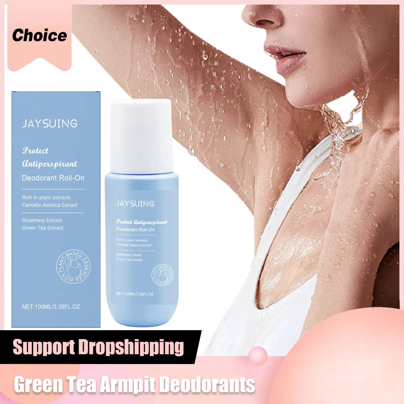 Body Deodorant Roll-On Green Tea Anti-Perspirant Reduce Armpit Sweat Remove Odor Refreshing moisturizing Lasting Aroma Skin Care
Body Deodorant Roll-On Green Tea Anti-Perspirant Reduce Armpit Sweat Remove Odor Refreshing moisturizing Lasting Aroma Skin Care