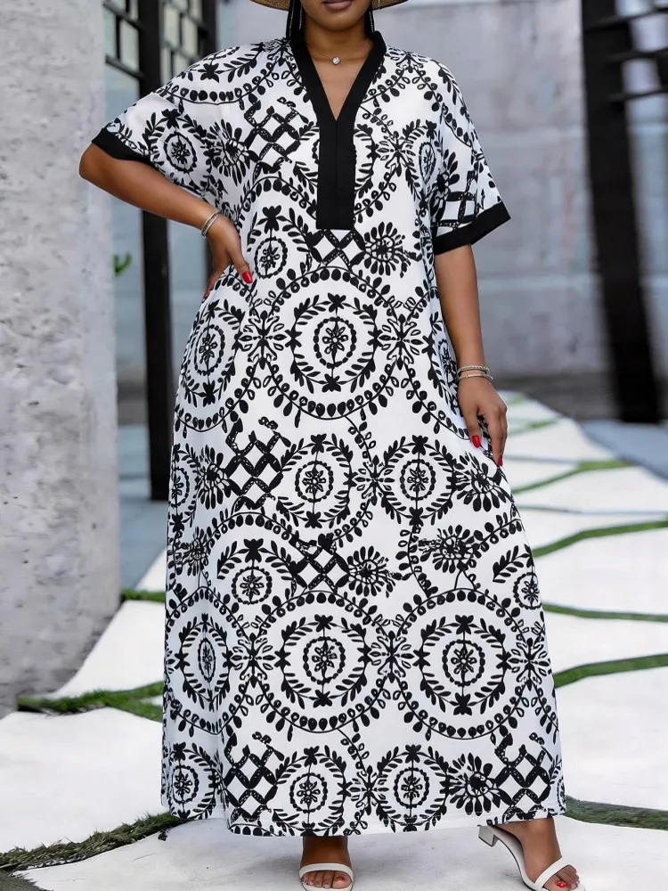 L-4XL Plus Size Clothes Dresses Women Robes Spring Summer Short Sleeve Street Style Casual 3XL 4XL Big Size Maxi Dress Oversized
L-4XL Plus Size Clothes Dresses Women Robes Spring Summer Short Sleeve Street Style Casual 3XL 4XL Big Size Maxi Dress Oversized