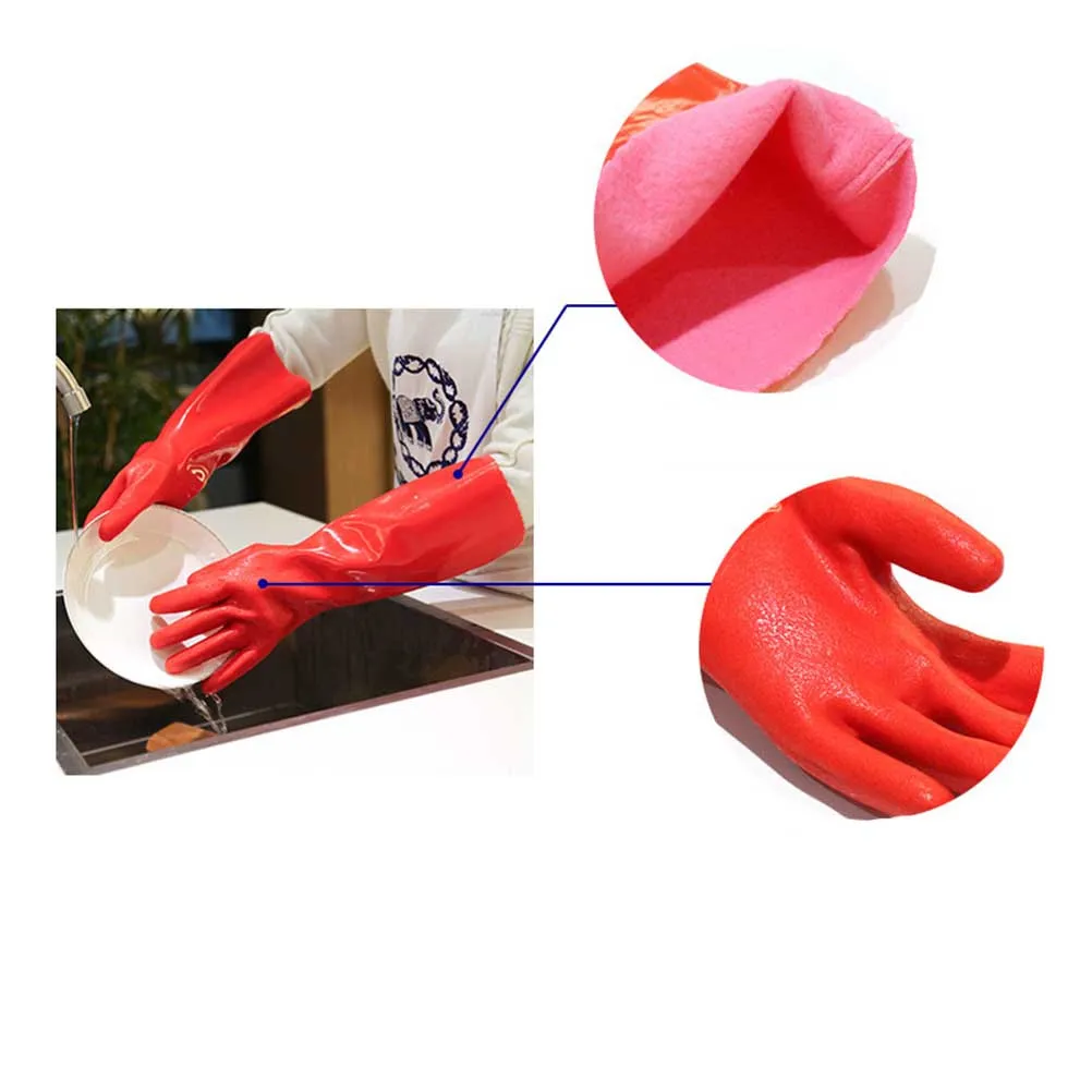 1 Pair Thickened Anti-Slip Warm Lined Gloves 35Cm Red For Kitchen Cleaning Household Dishwashing Car Wash Gardening Laundry Pet
1 Pair Thickened Anti-Slip Warm Lined Gloves 35Cm Red For Kitchen Cleaning Household Dishwashing Car Wash Gardening Laundry Pet