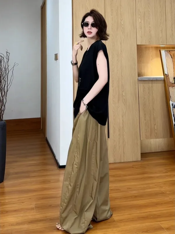 Bla Loose Women's Svel irt Side Slit Faion Summer Top Large Size Design Sense Vintage Commute Sle Thin Material
Bla Loose Women's Svel irt Side Slit Faion Summer Top Large Size Design Sense Vintage Commute Sle Thin Material