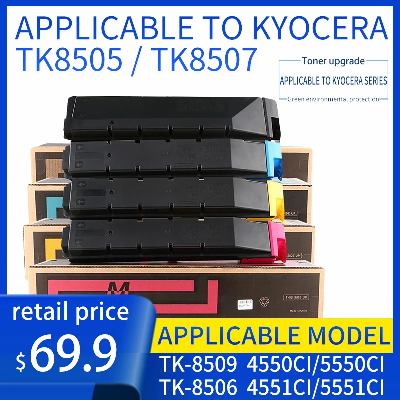 For Kyocera tk8505 cartridge tk8508 4551 5551 4450ci cartridge tk-8518 5052 6053 6052ci toner tk-8528 4052ci 4053ci toner
For Kyocera tk8505 cartridge tk8508 4551 5551 4450ci cartridge tk-8518 5052 6053 6052ci toner tk-8528 4052ci 4053ci toner