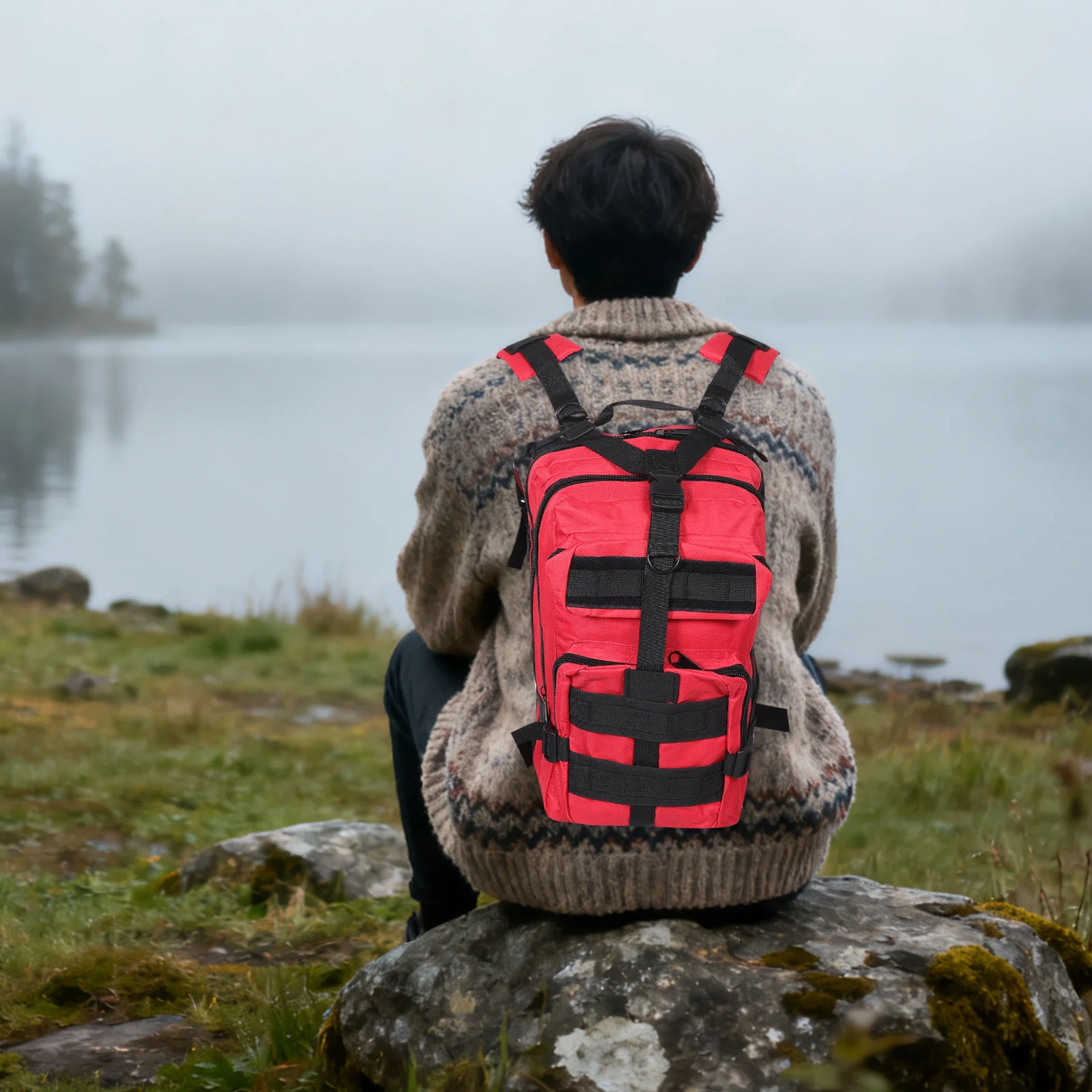 Outdoor Tactical Backpack Red Large Capacity Waterproof Hiking Rucksack For Camping Trekking Mountaineering Men Lightweight
Outdoor Tactical Backpack Red Large Capacity Waterproof Hiking Rucksack For Camping Trekking Mountaineering Men Lightweight