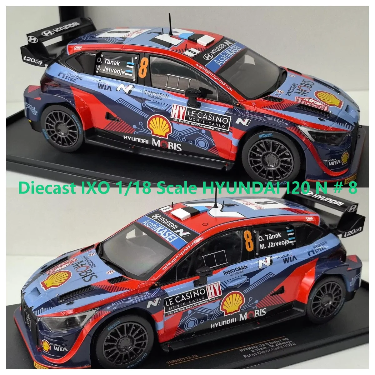 Diecast IXO 1/18 Scale HYUNDAI I20 N # 8 2022 RALLY1 Hyundai Racing R3 Alloy Car Model
Diecast IXO 1/18 Scale HYUNDAI I20 N # 8 2022 RALLY1 Hyundai Racing R3 Alloy Car Model