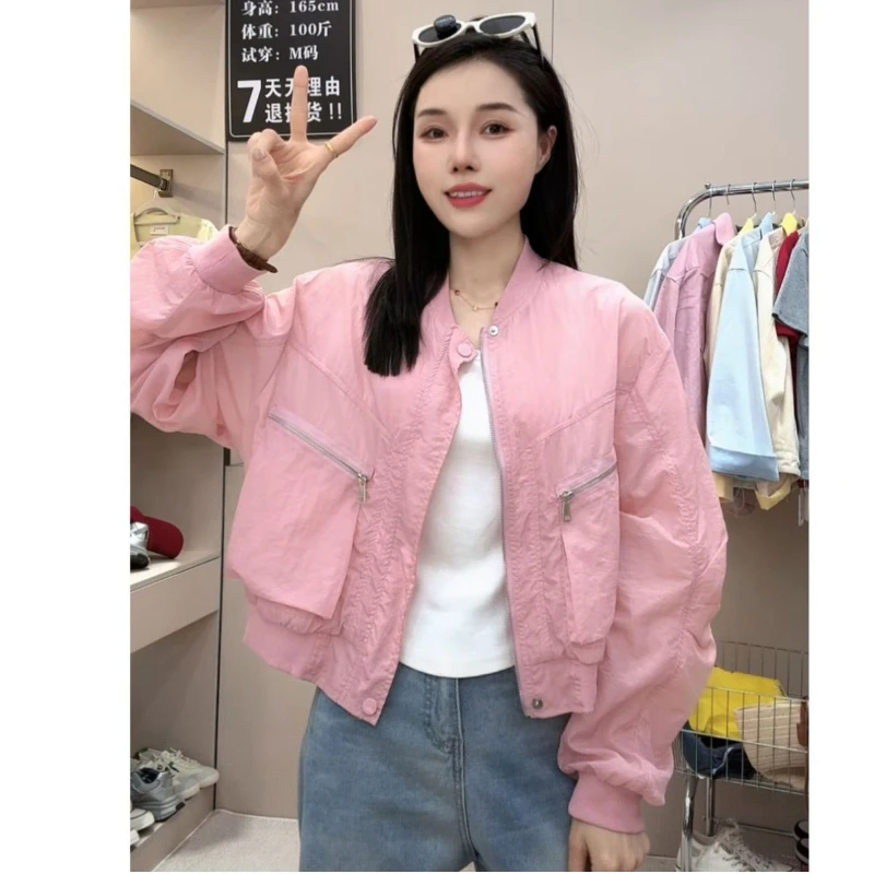 2025new Stand-up Collar Foreign Style Korean Version High-end Temperament Sunscreen Clothes Women's Tooling Baseball Clothes Top
2025new Stand-up Collar Foreign Style Korean Version High-end Temperament Sunscreen Clothes Women's Tooling Baseball Clothes Top