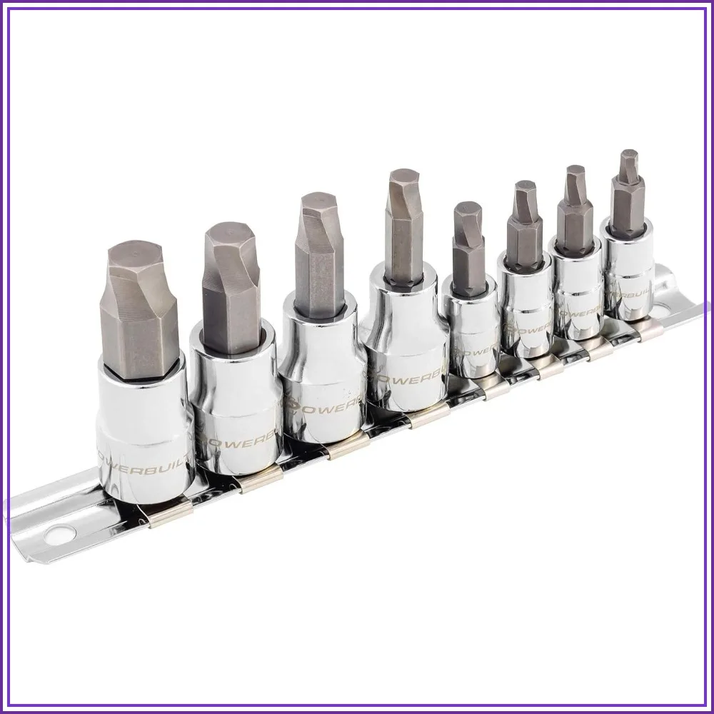 8 Piece Zeon Metric Hex Bit Socket Set - for Damaged, Rusted, Rounded Bolts, 3mm to 10mm
8 Piece Zeon Metric Hex Bit Socket Set - for Damaged, Rusted, Rounded Bolts, 3mm to 10mm