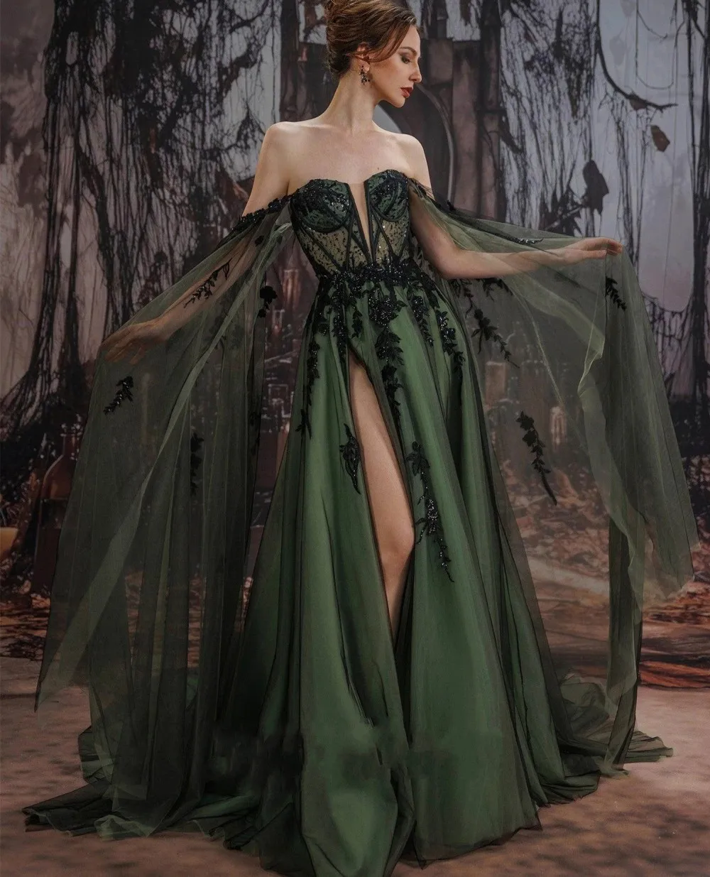 Роскошное вечернее платье Hunter Greem с открытыми плечами и кружевной аппликацией из тюля, длинные пышные вечерние платья для выпускного вечера Robe De Soiree
Роскошное вечернее платье Hunter Greem с открытыми плечами и кружевной аппликацией из тюля, длинные пышные вечерние платья для выпускного вечера Robe De Soiree