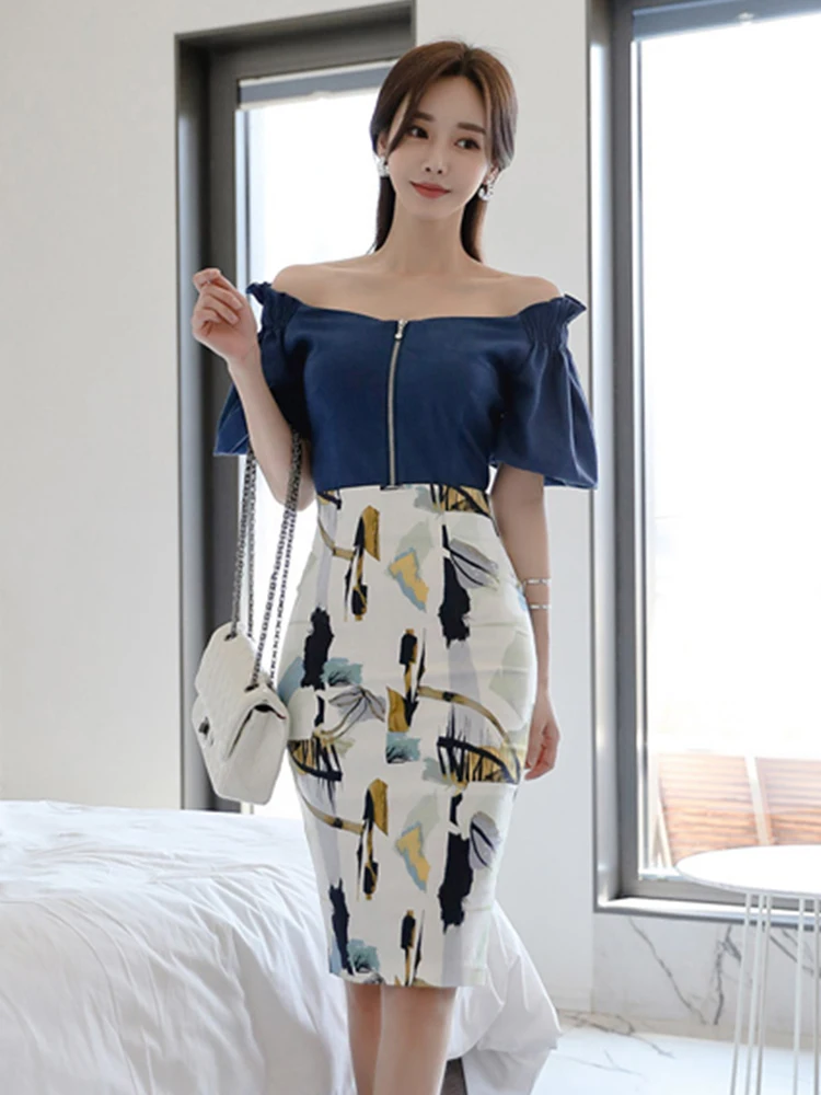 new arrival fashion sets for women summer elegant sexy slim shirt and print skirt temperament office lady fresh two piece sets
new arrival fashion sets for women summer elegant sexy slim shirt and print skirt temperament office lady fresh two piece sets