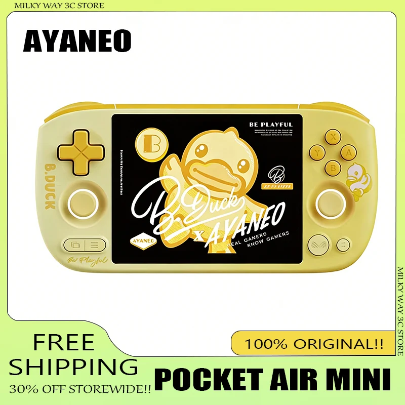 Портативная игровая консоль AYANEO Pocket AIR Mini B.Duck Helio G90T с 4,2-дюймовым IPS-экраном, Android 11 и джойстиком Hall.
Портативная игровая консоль AYANEO Pocket AIR Mini B.Duck Helio G90T с 4,2-дюймовым IPS-экраном, Android 11 и джойстиком Hall.