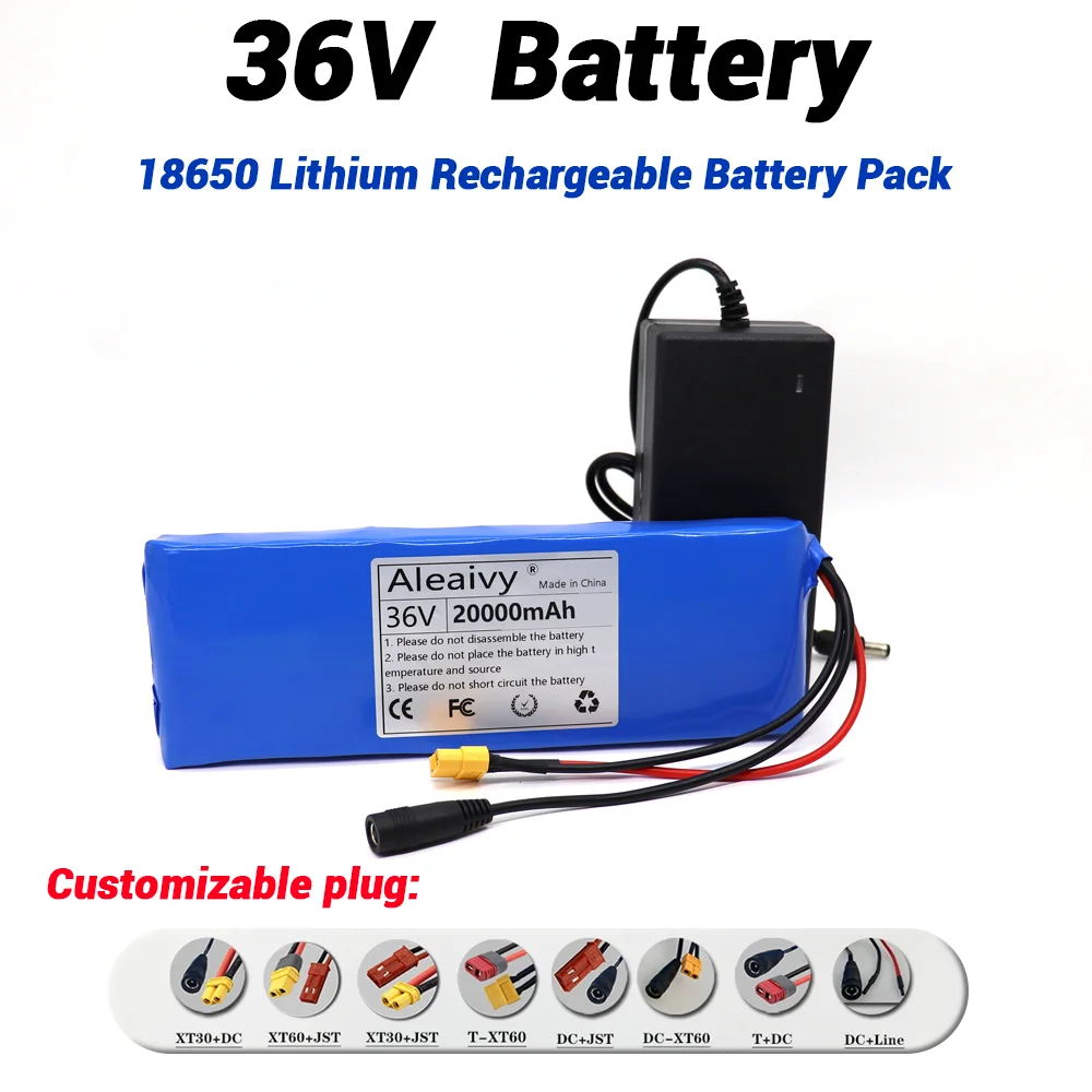 10S1P 36V 20000mAh Battery Pack 20Ah 18650 Lithium Li-ion Rechargeable Batteries Electric Car Bicycle Scooter 20A BMS 500W
10S1P 36V 20000mAh Battery Pack 20Ah 18650 Lithium Li-ion Rechargeable Batteries Electric Car Bicycle Scooter 20A BMS 500W