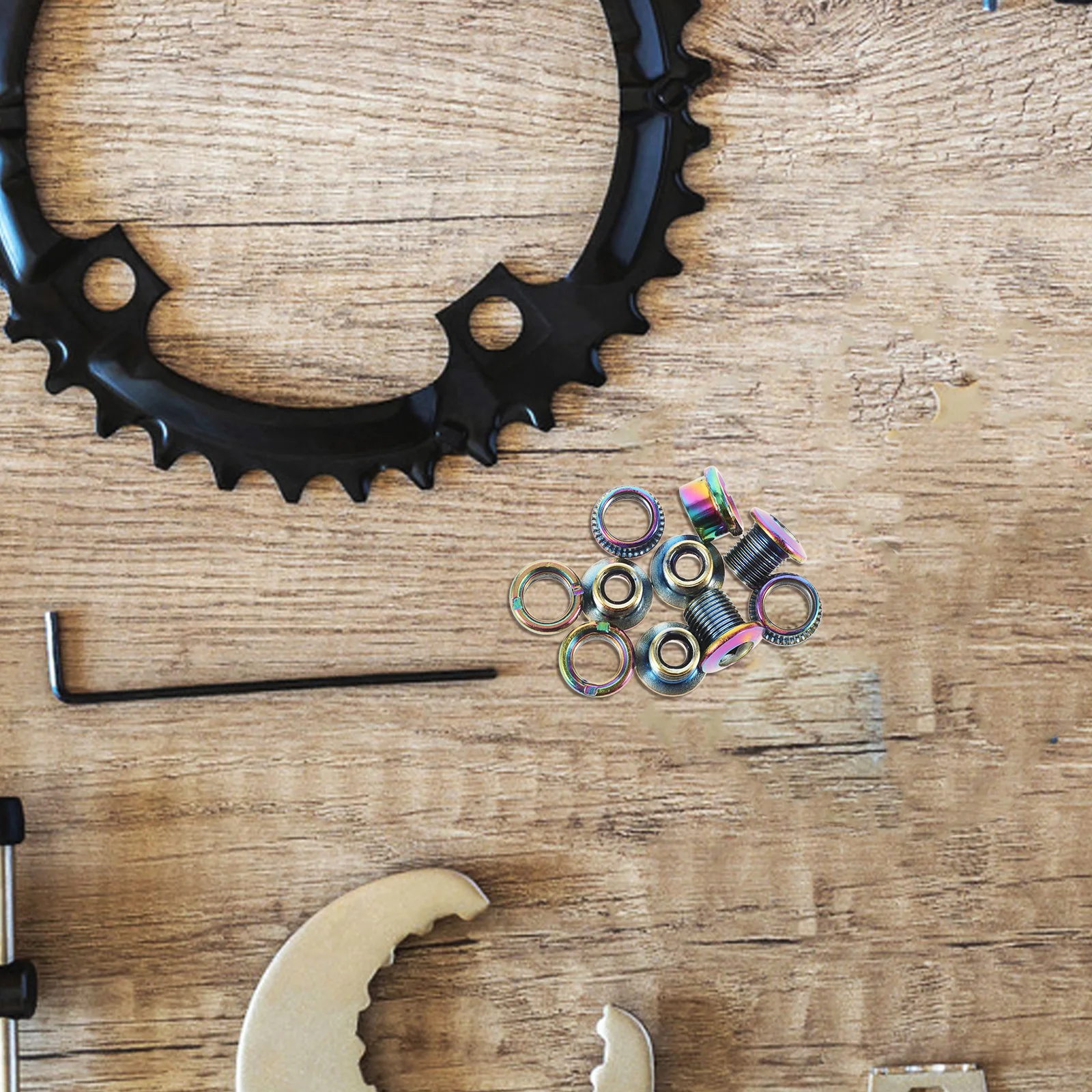 5Sets Bike Chainring Bolts Portable Crank Screws Strong Aluminum Alloy Fixing Bike Accessories Crankset Bolts for Road Mountain
5Sets Bike Chainring Bolts Portable Crank Screws Strong Aluminum Alloy Fixing Bike Accessories Crankset Bolts for Road Mountain