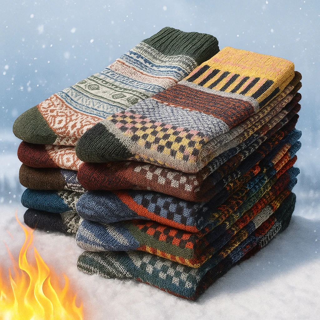 5 пар зимних мужских носков, утепленные носки из овечьей шерсти, теплые мужские носки в стиле ретро, красочные модные мужские носки для зимних сапог
5 пар зимних мужских носков, утепленные носки из овечьей шерсти, теплые мужские носки в стиле ретро, красочные модные мужские носки для зимних сапог