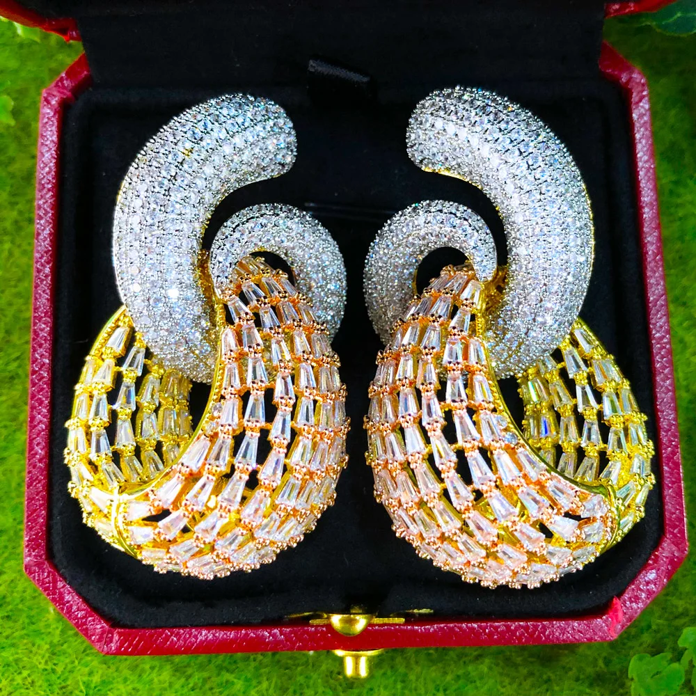 Missvikki Luxury Fashion Hollow Big Pendant Earrings for Women Bridal Wedding Delicate Full CZ High Quality Lady Daily Party
Missvikki Luxury Fashion Hollow Big Pendant Earrings for Women Bridal Wedding Delicate Full CZ High Quality Lady Daily Party