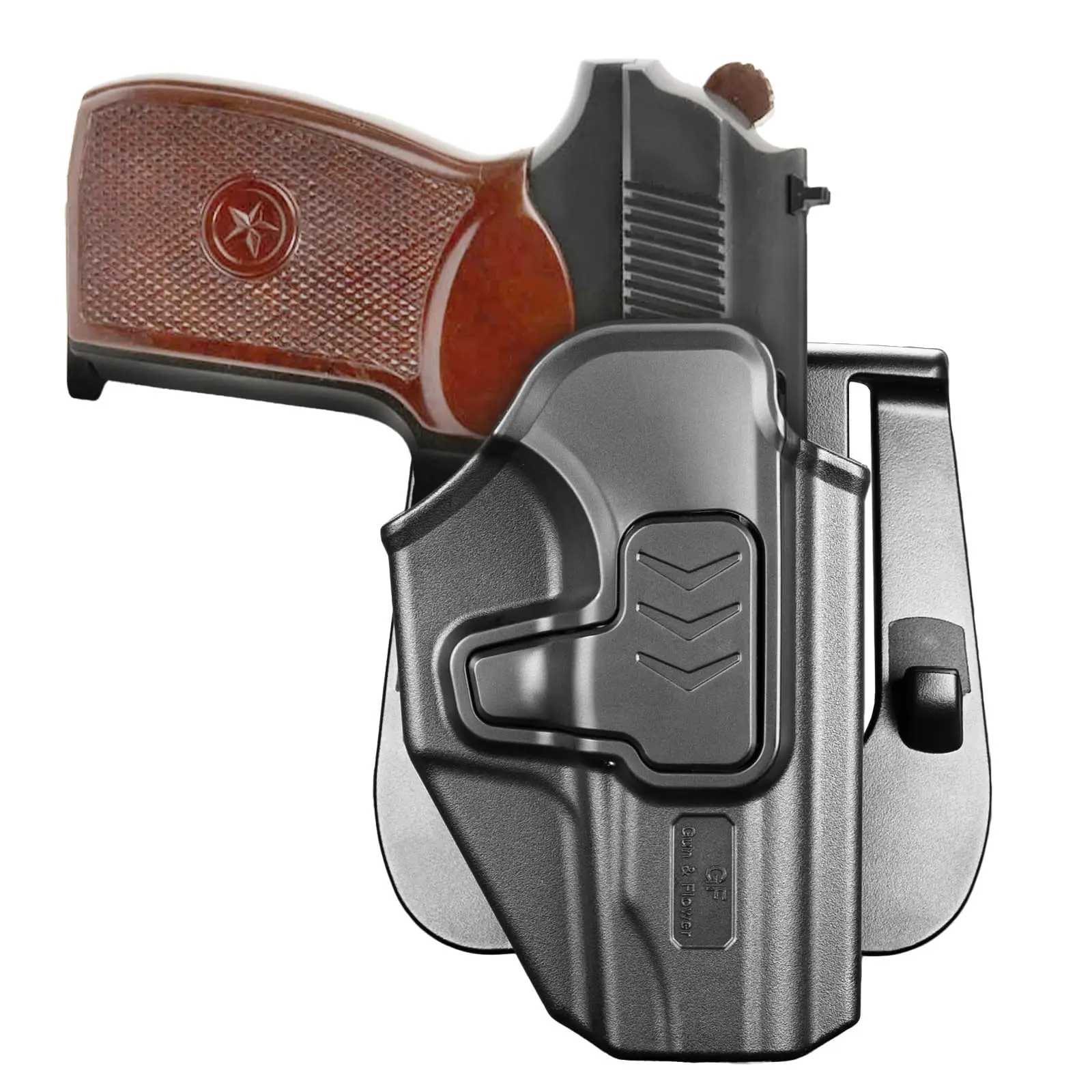 Holster Fit To Makarov PM,Outside Waistband Carry,Finger Release,Paddle Plastic Polymer Holder Case,1.5"-2.25" Belts,Right hand
Holster Fit To Makarov PM,Outside Waistband Carry,Finger Release,Paddle Plastic Polymer Holder Case,1.5"-2.25" Belts,Right hand