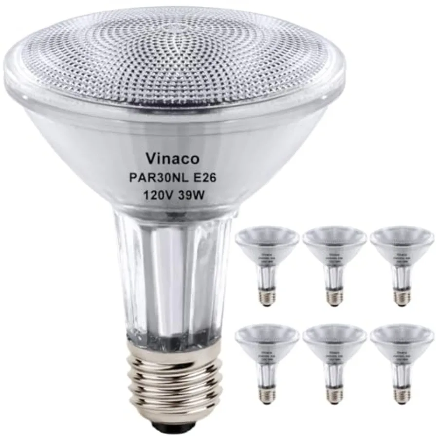 PAR30 Long Neck Halogen 39W 120V 50W Equivalent Long Lasting 6 Pack PAR30L Flood Light Bulb PAR30 Dimmable High Output 500LM wi
PAR30 Long Neck Halogen 39W 120V 50W Equivalent Long Lasting 6 Pack PAR30L Flood Light Bulb PAR30 Dimmable High Output 500LM wi