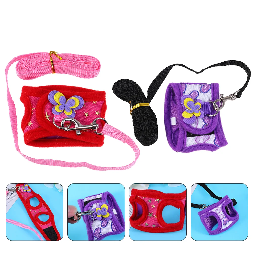 2 Sets Pet Harness with Leash Cloth Guinea Pig Small Animal Chest Strap Lightweight Breathable Soft Adjustable Walking Outdoor
2 Sets Pet Harness with Leash Cloth Guinea Pig Small Animal Chest Strap Lightweight Breathable Soft Adjustable Walking Outdoor