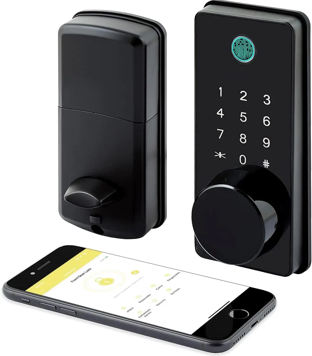 Smart Door Lock with Multiple Entry Methods: Fingerprint, Keypad, App Control, Auto-Lock Feature