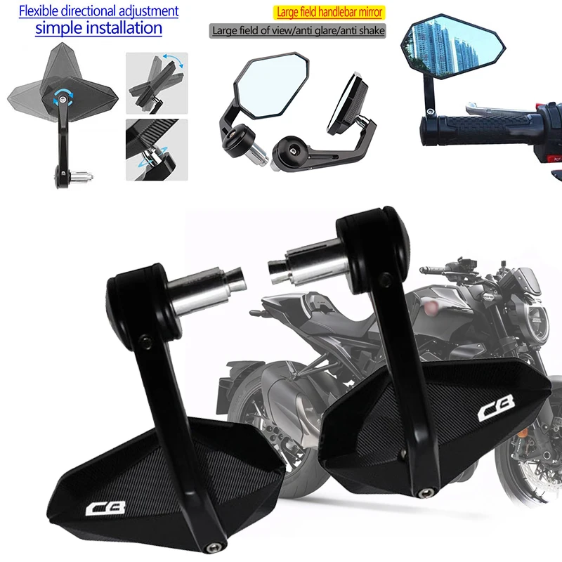 For HONDA CB CB300F CB400 CB500F CB600F CB1000R CB1300 High Quality CNC Motorcycle Rearview Mirror HandleBar Ends Side Mirror
For HONDA CB CB300F CB400 CB500F CB600F CB1000R CB1300 High Quality CNC Motorcycle Rearview Mirror HandleBar Ends Side Mirror