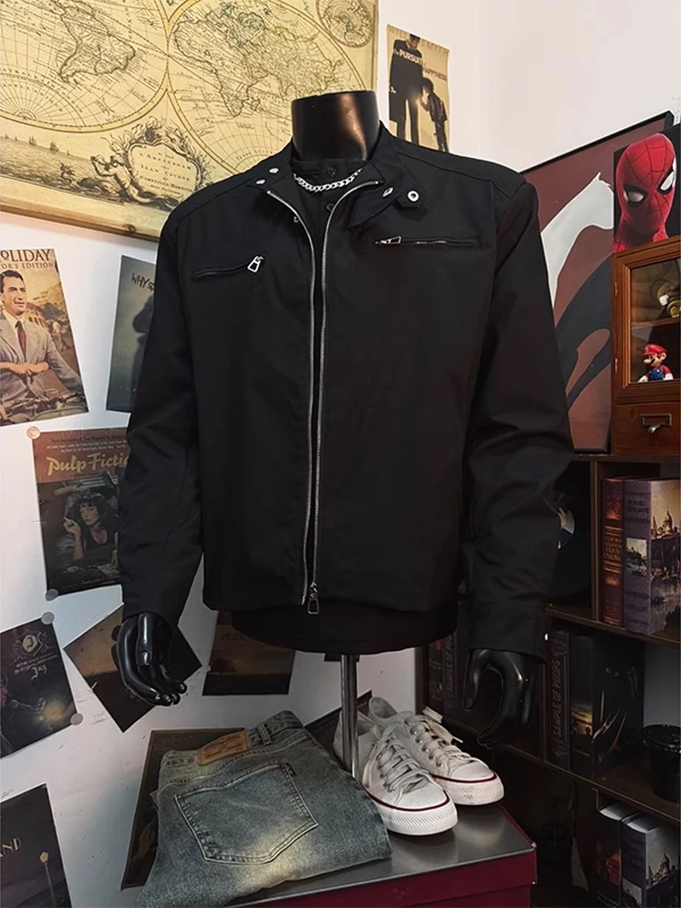 Advanced Men's Bla Motorcycle Jaet oulder Pads Stand Collar Workwear Outerwear Faionable Winter Coat Stand Fit Zip...
Advanced Men's Bla Motorcycle Jaet oulder Pads Stand Collar Workwear Outerwear Faionable Winter Coat Stand Fit Zip...